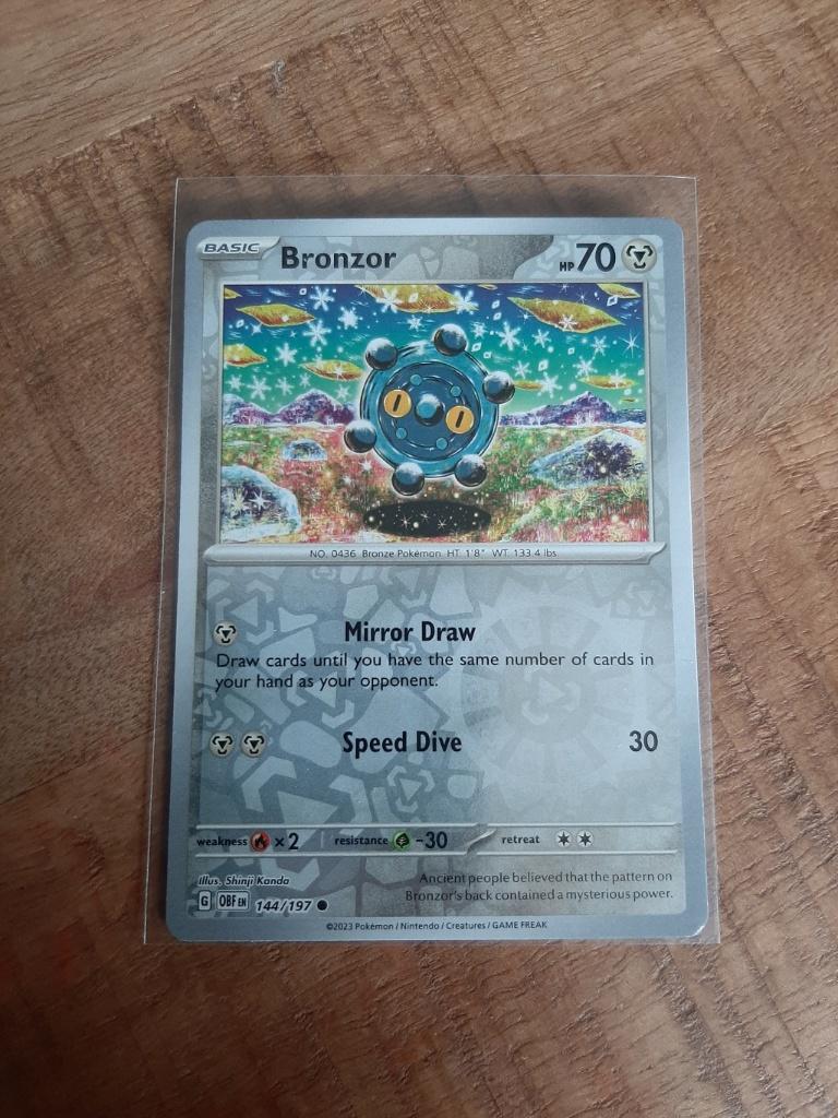 Bronzor #144, Reverse Holo, Pokemon Obsidian Flames, Ophalen of Verzenden, Nieuw, Losse kaart