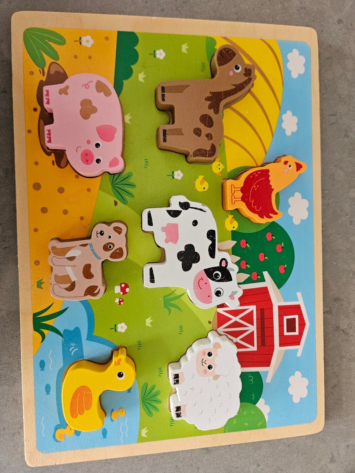 Houten Puzzels voor Kinderen - Voertuigen, Dieren, Cijfers, Ophalen, 2 tot 4 jaar, Gebruikt, Van hout