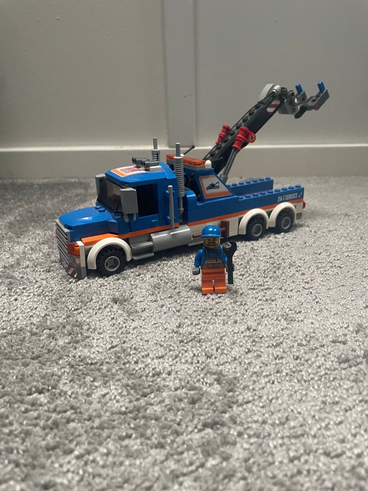 Lego City Takelwagen 60056 met minifiguur en instructies, Ophalen, City, Lego, Zo goed als nieuw