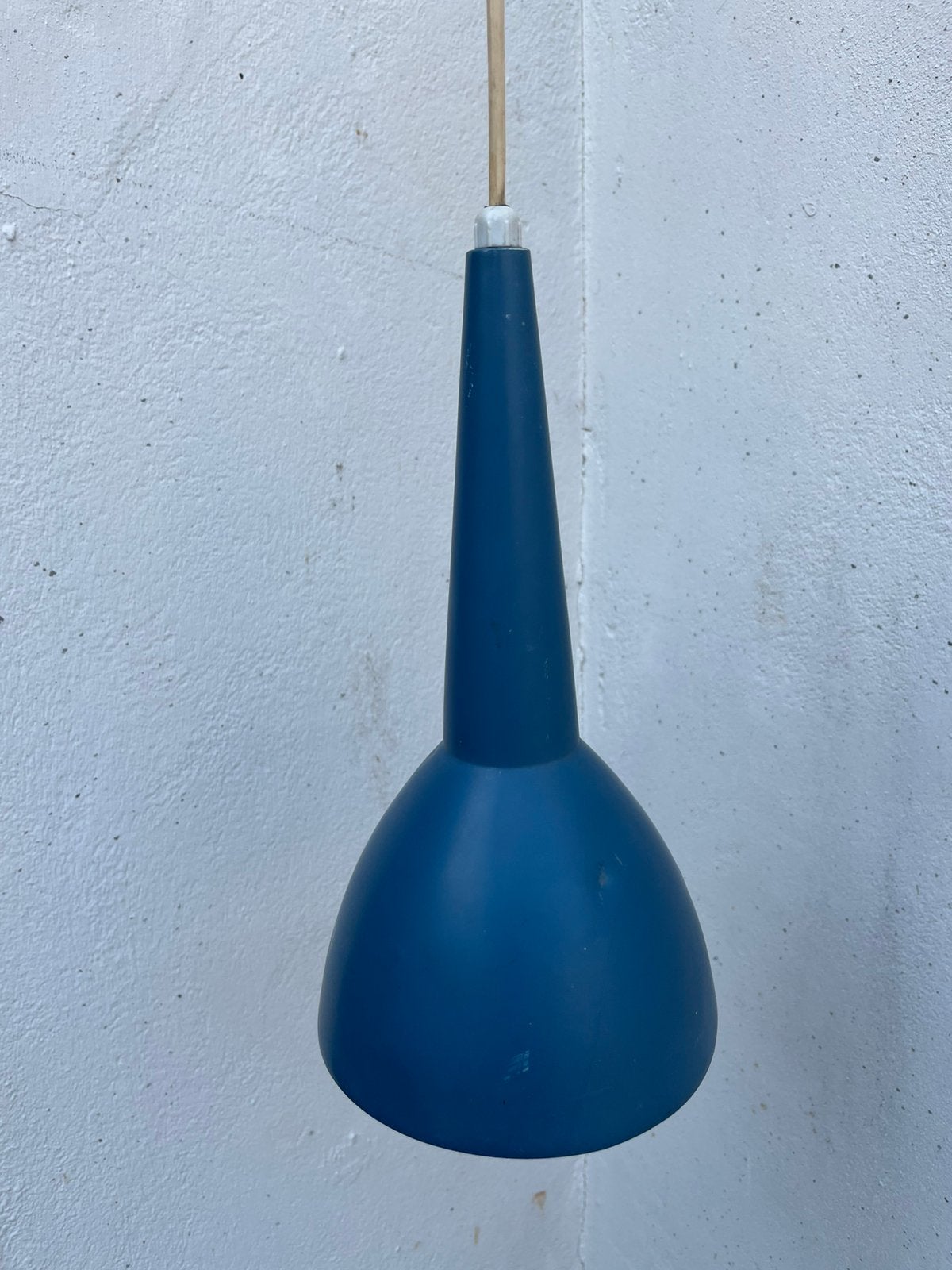 Hanglamp blauw gesigneerd Arne Jacobsen Poulsen vintage €95, Gebruikt, Denemarken Poulsen Jacobsen vintage retro aluminium jaren. 60