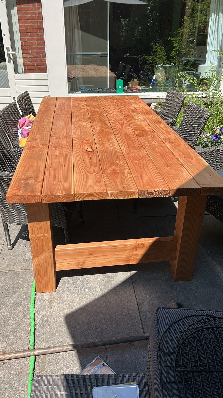 Nieuwe Douglas Houten Tafel 300x92x78, Ophalen, Nieuw, Rechthoekig, Hout