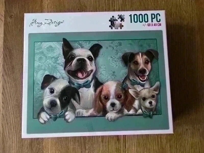 Amy Design puzzel - honden - dogs - 1000 stukjes, Ophalen of Verzenden, 500 t/m 1500 stukjes, Zo goed als nieuw, Legpuzzel