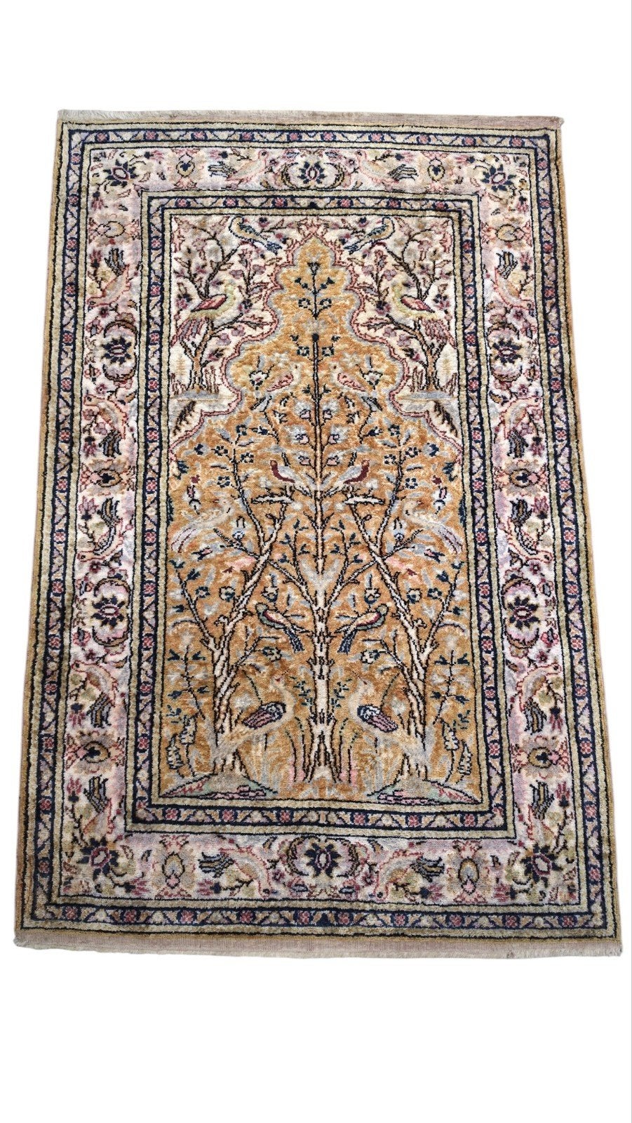 Handgeknoopt oriental zijde Kayseri tapijt Paradise 89x140cm, Huis en Inrichting, Stoffering | Tapijten en Kleden, Perzisch, Oosters, Klassiek, Traditioneel