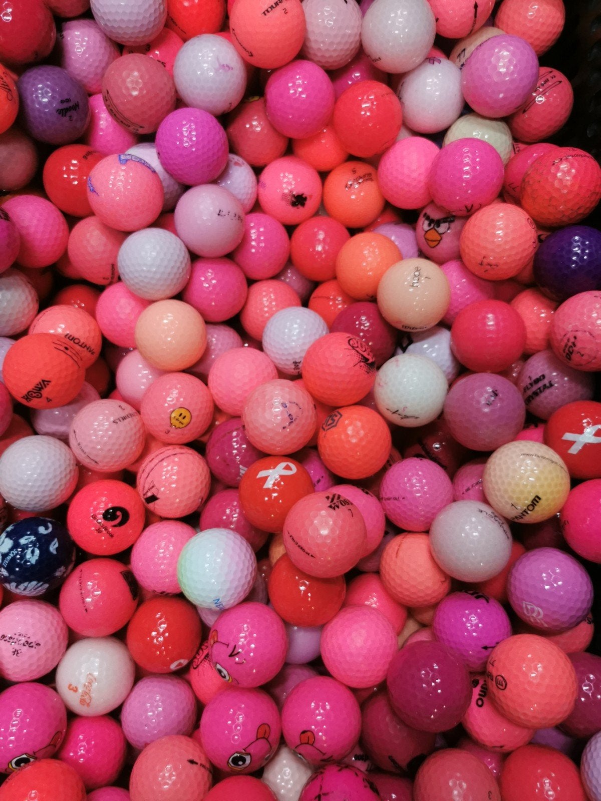 Roze golfballen 100 stuks, Sport en Fitness, Golf, Ophalen of Verzenden, Bal(len)