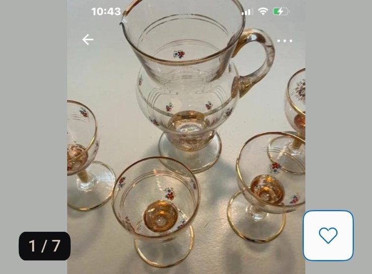 Antieke glazen set, Antiek en Kunst, Ophalen of Verzenden