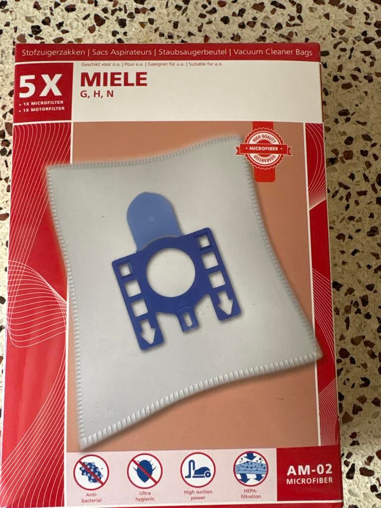 Stofzuigerzakken voor Miele G, H, N - 5 stuks, Ophalen of Verzenden, Nieuw