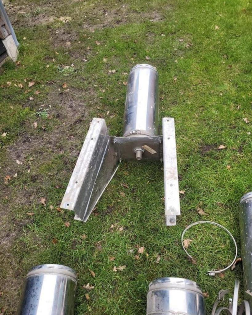 Premium Dubbelwandig rookkanaal/uitvoerpijp 150mm RVS, Ophalen, Rvs, 80 mm of meer, 2 tot 4 meter