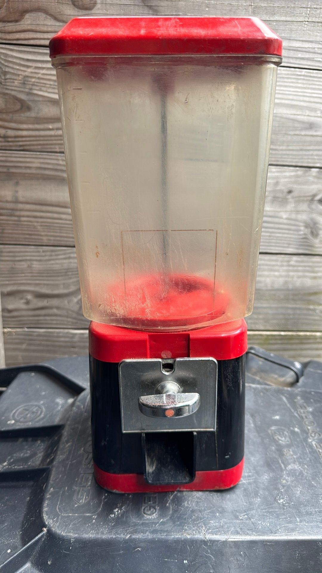 Vintage Snoepautomaat / Gumball Machine - Rood/Zwart, Ophalen, Gebruikt