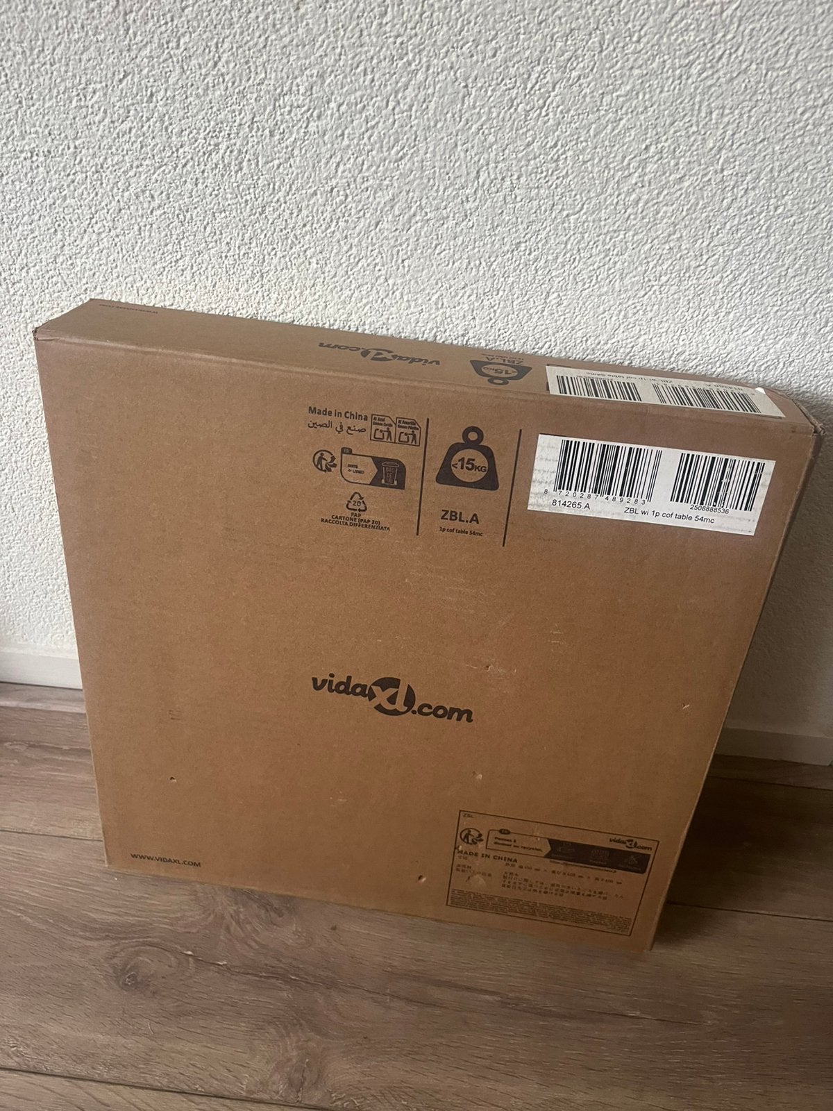 Witte salon tafel 45 bij 45 bij 40, Ophalen, Nieuw, Overige typen, Onbekend
