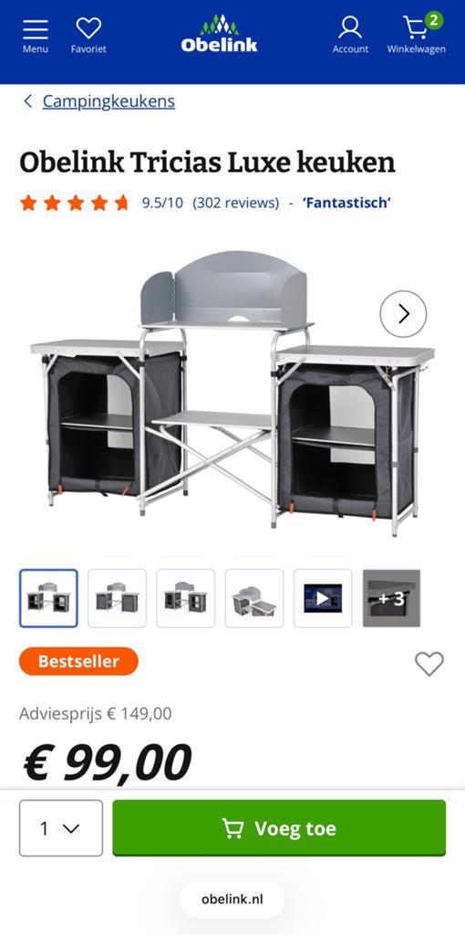 Camping keuken, Caravans en Kamperen, Ophalen, Zo goed als nieuw, Campingkast
