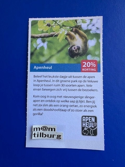 Apenheul 20% korting tot 1-7-2027, Tickets en Kaartjes, Drie personen of meer, Kortingskaart