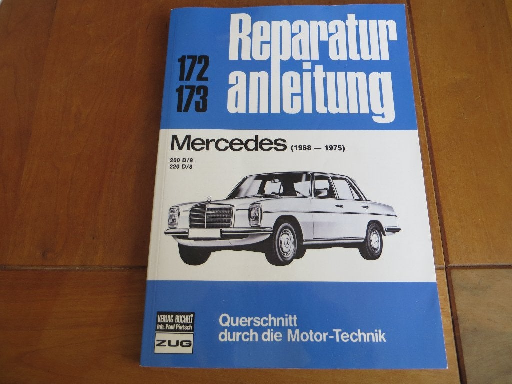 Reparaturanleitung vraagbaak Mercedes 200D, 220D W115 '68-75, Ophalen of Verzenden