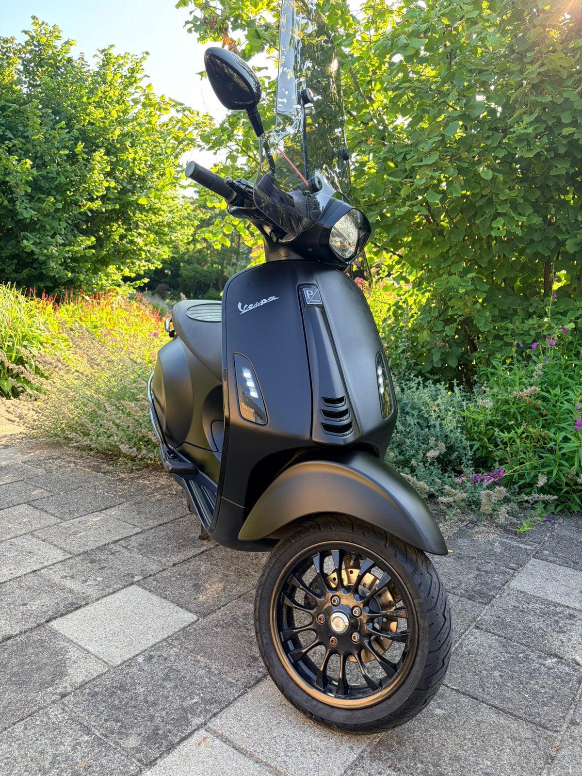 Vespa sprint notte 6-2019 BROM mat zwart I-Get, Vespa S, Ophalen of Verzenden, Zo goed als nieuw, Benzine