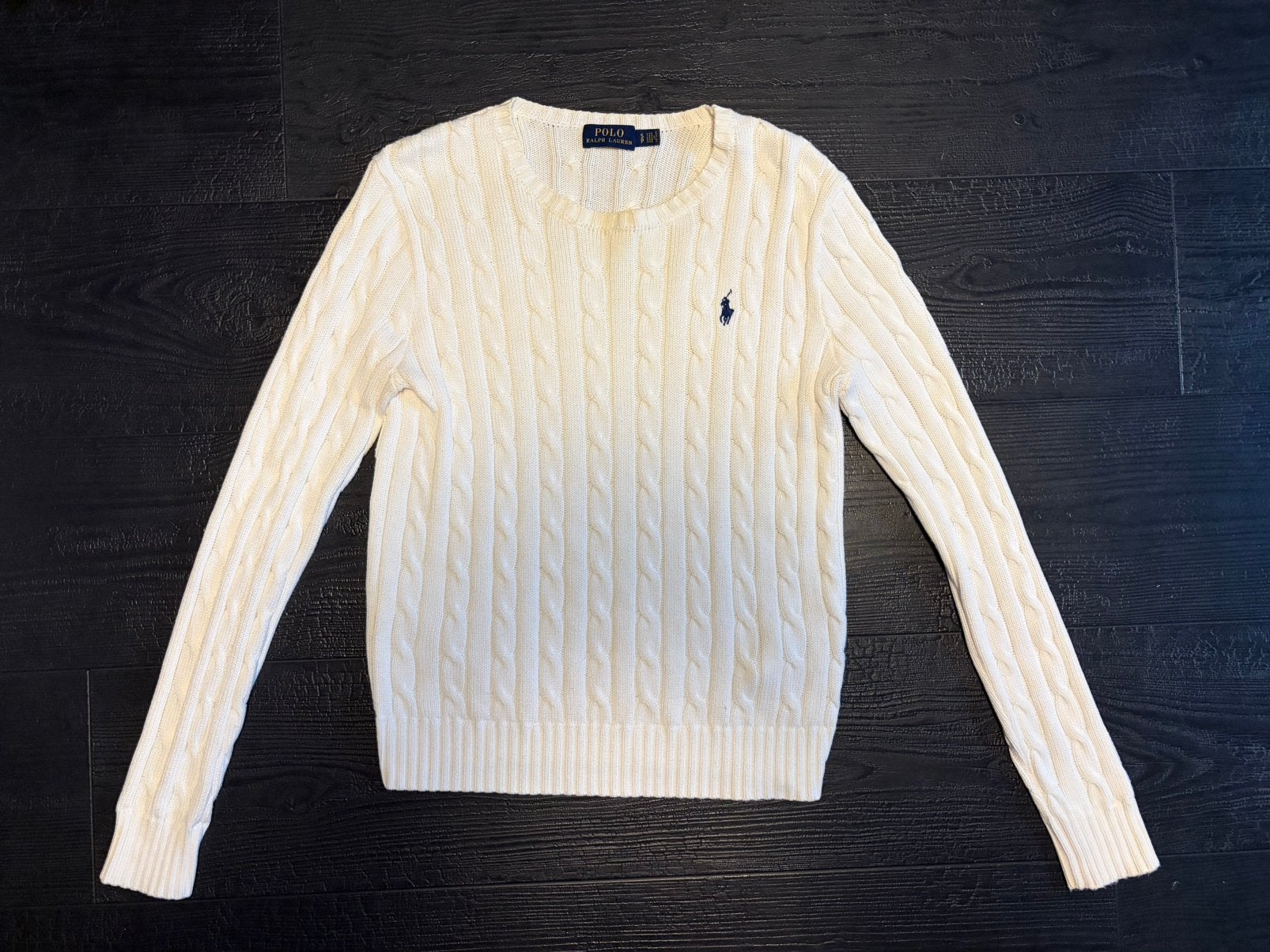 Ralph Lauren kabeltrui maat XS, Kleding | Dames, Truien en Vesten, Wit, Ophalen of Verzenden, Zo goed als nieuw, Ralph Lauren