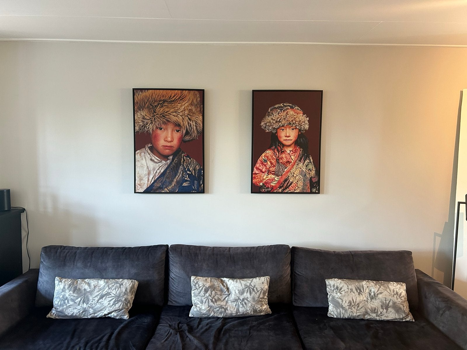 Tibetaanse kinderen op canvas - Kunst, Antiek en Kunst, Kunst | Schilderijen | Klassiek, Ophalen, Doek, Portret of Personen, Realistisch