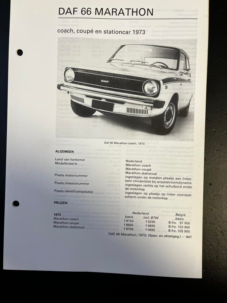 DAF 66 Marathon 1973 vraagbaak, Ophalen of Verzenden, Gelezen, Overige merken