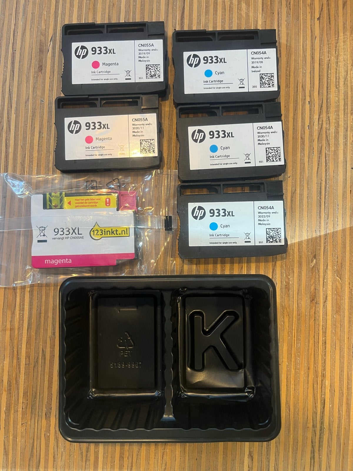 HP 933XL Inktcartridges Magenta & Cyaan (6 stuks), Ophalen of Verzenden, Nieuw, Cartridge