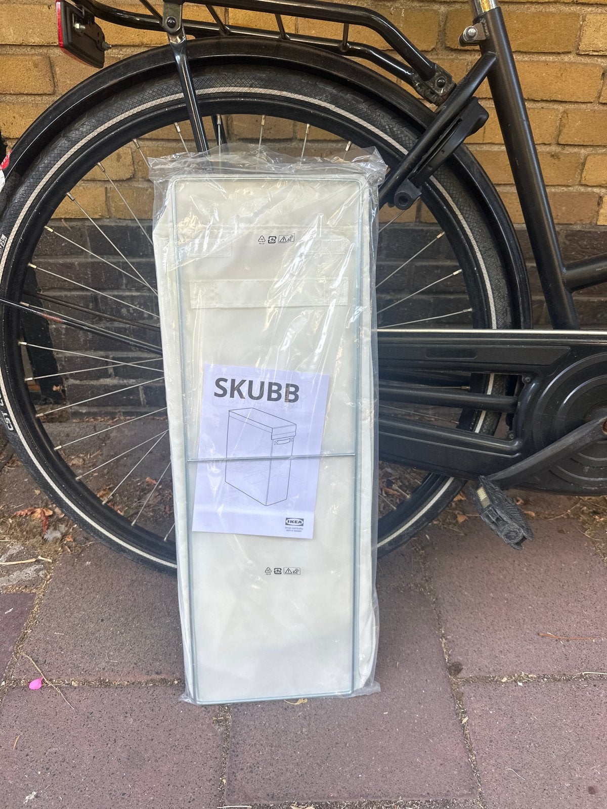 IKEA SKUBB Waszak met standaard, wit, 80 l - Nieuw, Ophalen, Nieuw