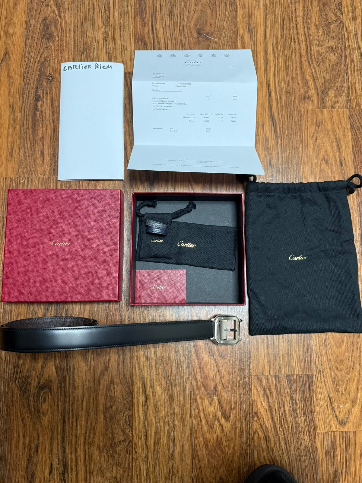 Cartier santos riem, 80 tot 90 cm, 3 tot 5 cm, Heupriem, Ophalen of Verzenden