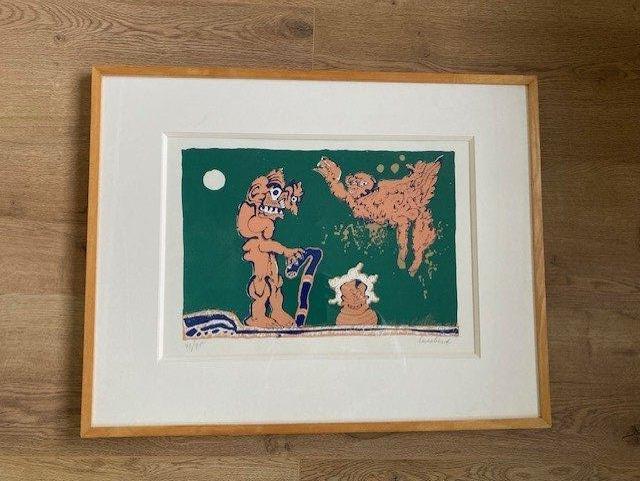 Mooie ingelijste litho van Lucebert (zonder titel), Ophalen of Verzenden
