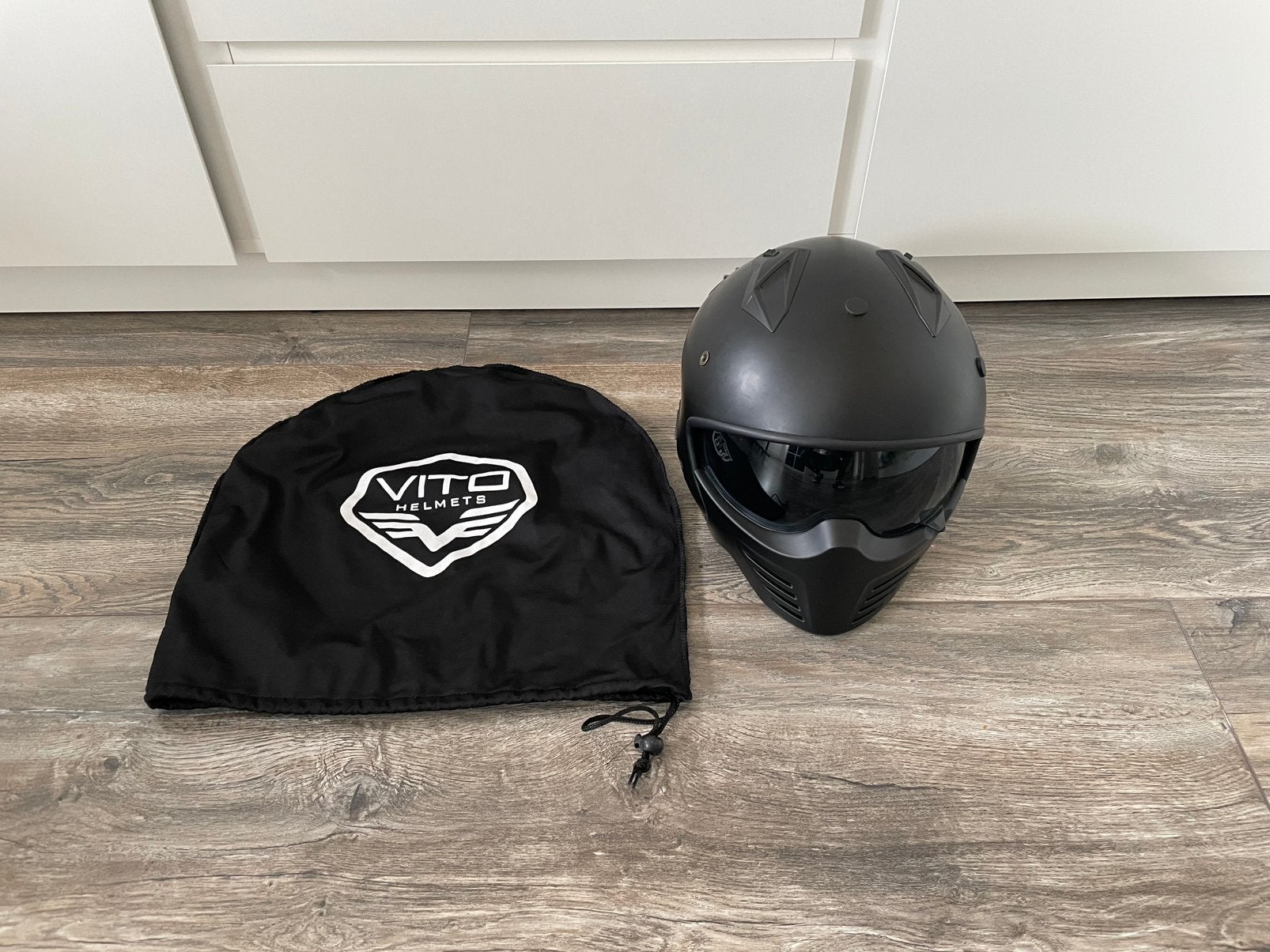 VITO Jet Bruzano ECE R22 06 Matzwart maat M, Ophalen of Verzenden, Zo goed als nieuw, Medium, Vito Helmets