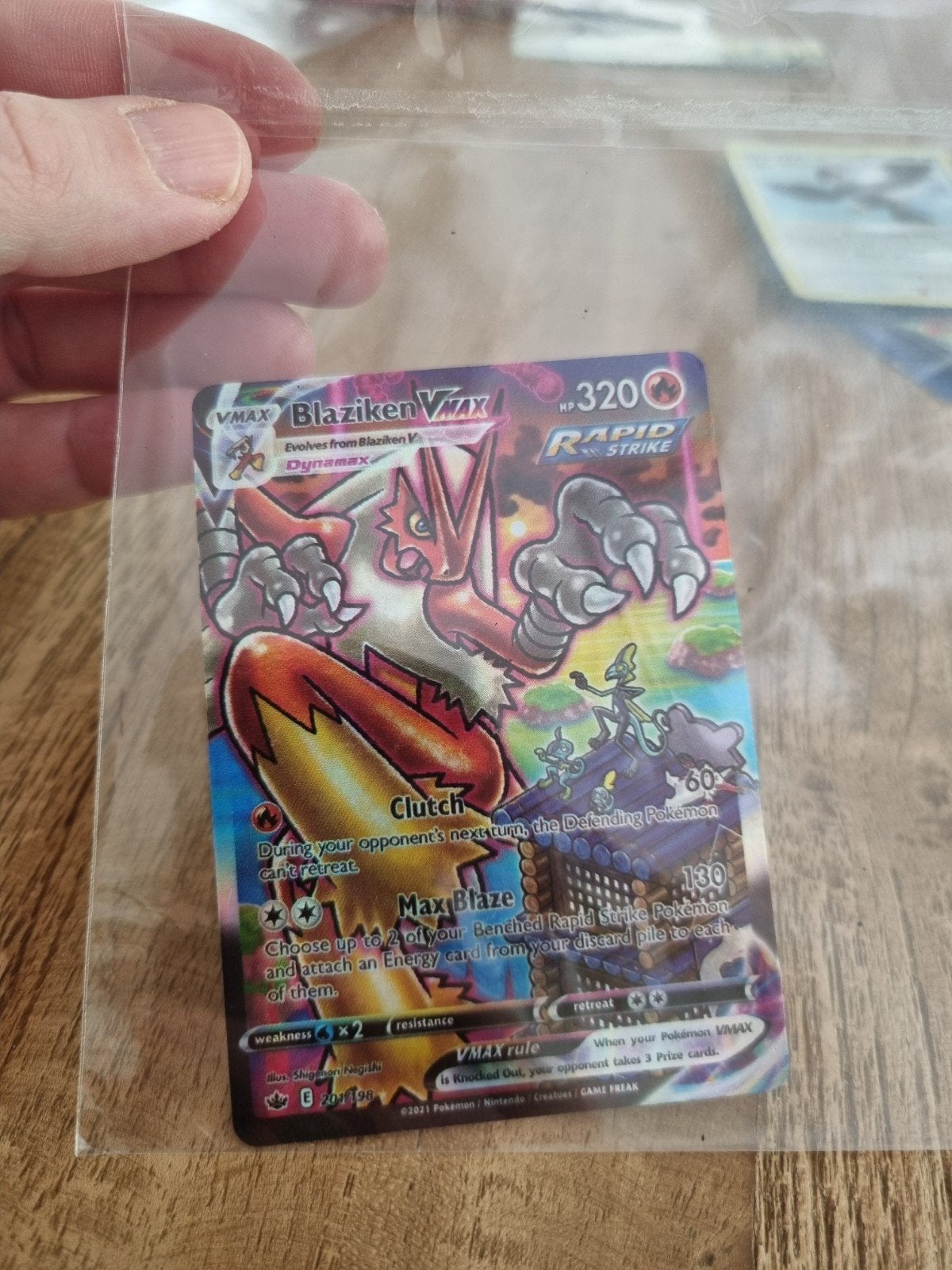pokemonkaart vmax blaziken, Ophalen, Nieuw, Losse kaart, Foil