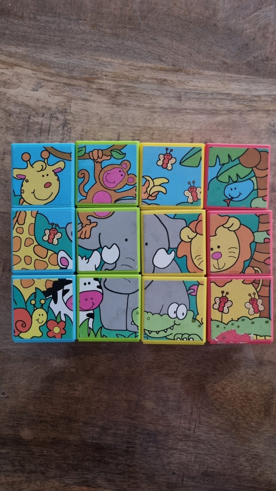 Stapelblokken puzzel vormenstoof voor baby's en peuters, Ophalen of Verzenden, Gebruikt, Overige typen