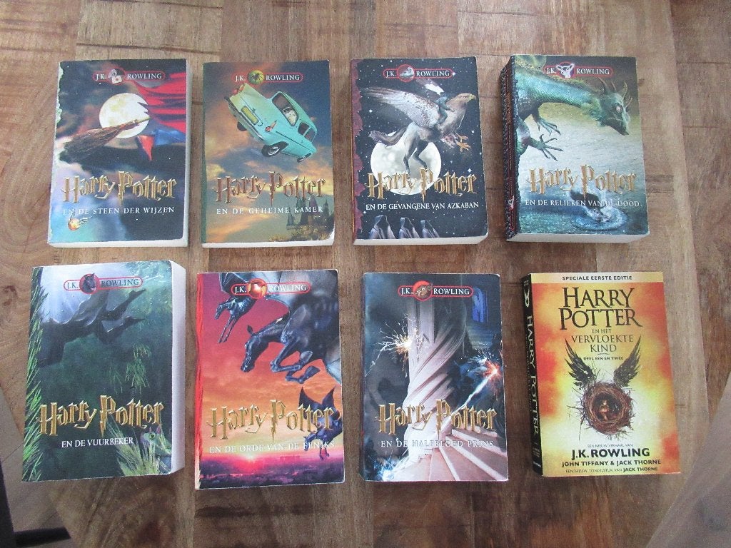 SERIE ALLE 8 verschillende delen Harry Potter boeken boek, Ophalen of Verzenden, Zo goed als nieuw, JK Rowling
