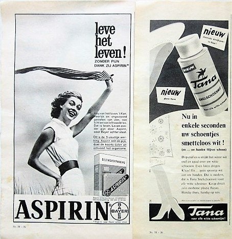 38 vintage advertenties reclames drogisterij producten 62-65, Ophalen of Verzenden, Gebruikt, Overige typen