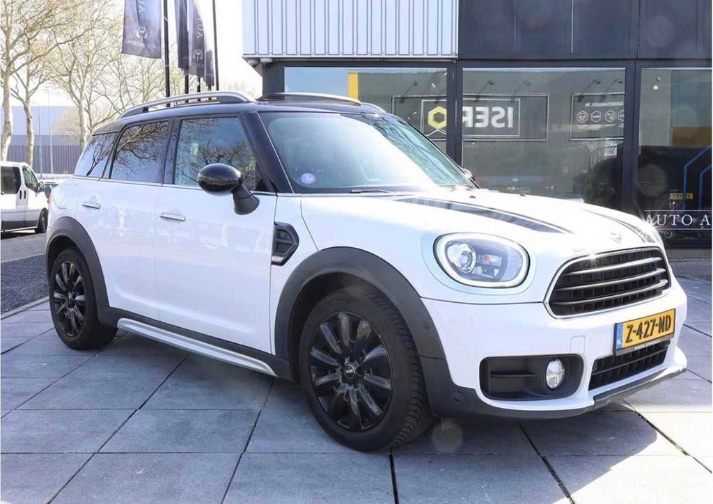 Mini Countryman1.5 2019 Wit automaat, panorama, leder, Auto's, Mini, 136 pk, Zwart, Countryman, 715 kg