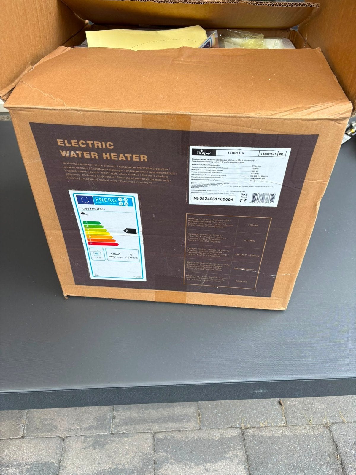TTulpe Buono 15-U Boiler 15 liter - Nieuw in doos, Doe-het-zelf en Verbouw, Geisers en Boilers, Ophalen, Nieuw, Boiler, Minder dan 3 jaar oud