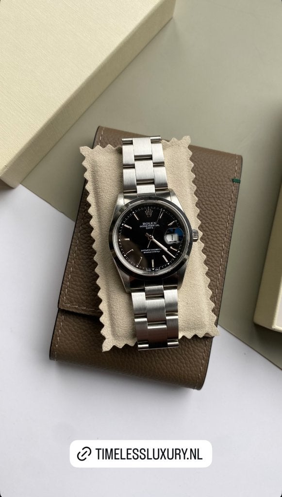 Rolex Date ref.15200 met papieren & garantie, Staal, Polshorloge, Ophalen of Verzenden, Zo goed als nieuw