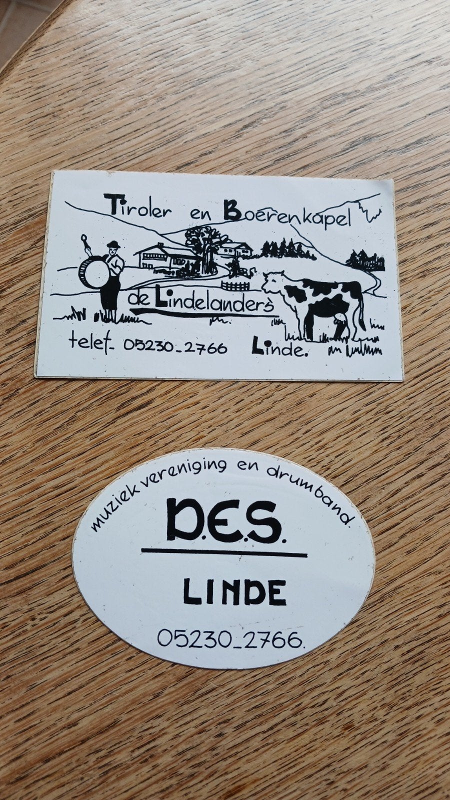 Sticker boerenkapel Lindelanders en drumband DES uit LINDE, Verzamelen, Ophalen of Verzenden