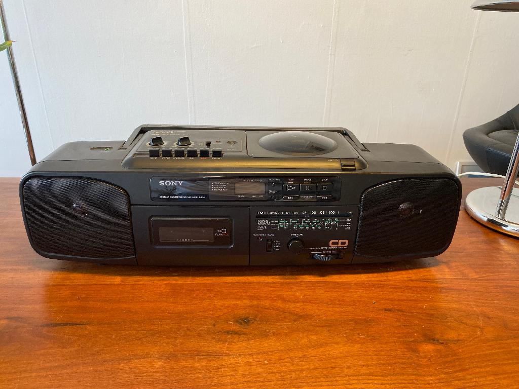Sony CFD-50L draagbare radio tape cd-speler, Ophalen of Verzenden, Gebruikt, Met cd-speler