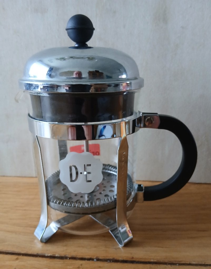 Bodum French Press koffiezetapparaat. Editie Douwe Egberts., Bodum, Ophalen of Verzenden, Glas, Overige typen