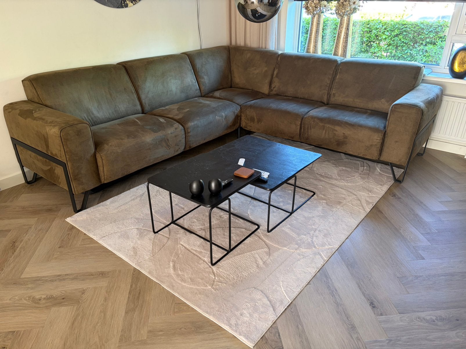 Hoekbank, Ophalen, Overige materialen, 250 tot 300 cm, Gebruikt