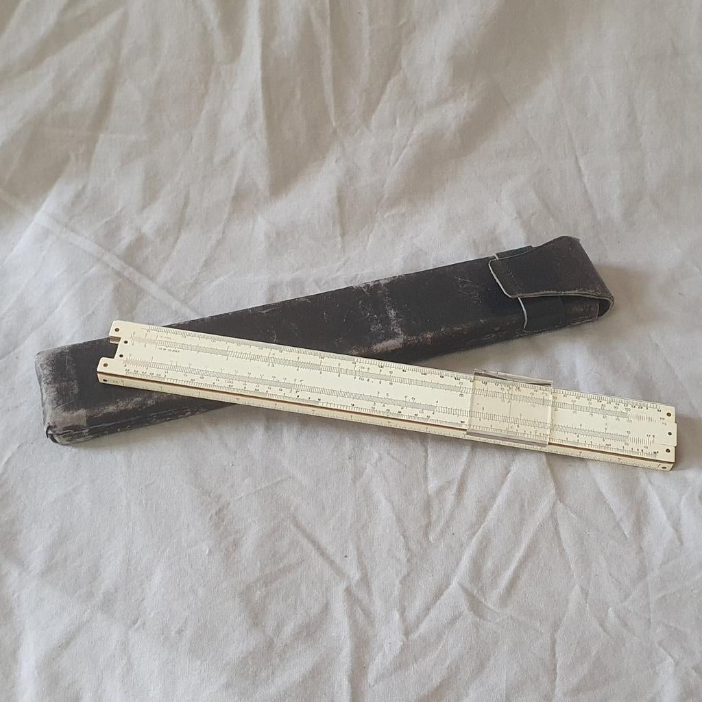 Rekenliniaal met etui, Ophalen of Verzenden
