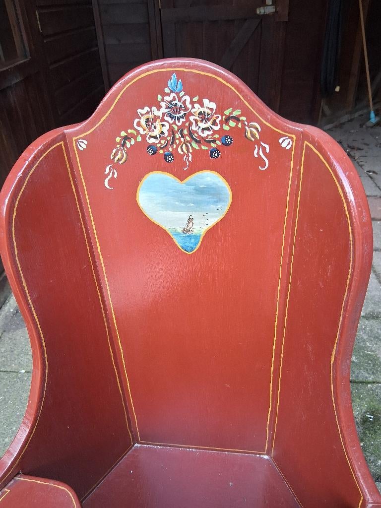 Antieke Hindeloper kinderstoel, Ophalen of Verzenden