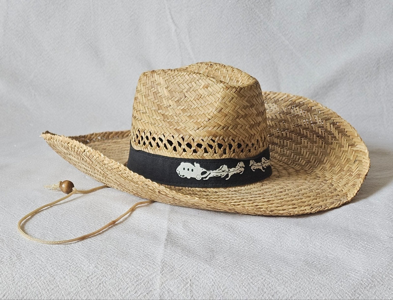 Strohoed Cowboy Stijl, 55 cm (S, 6⅞ inch) of minder, Hoed, Ophalen of Verzenden, Onbekend