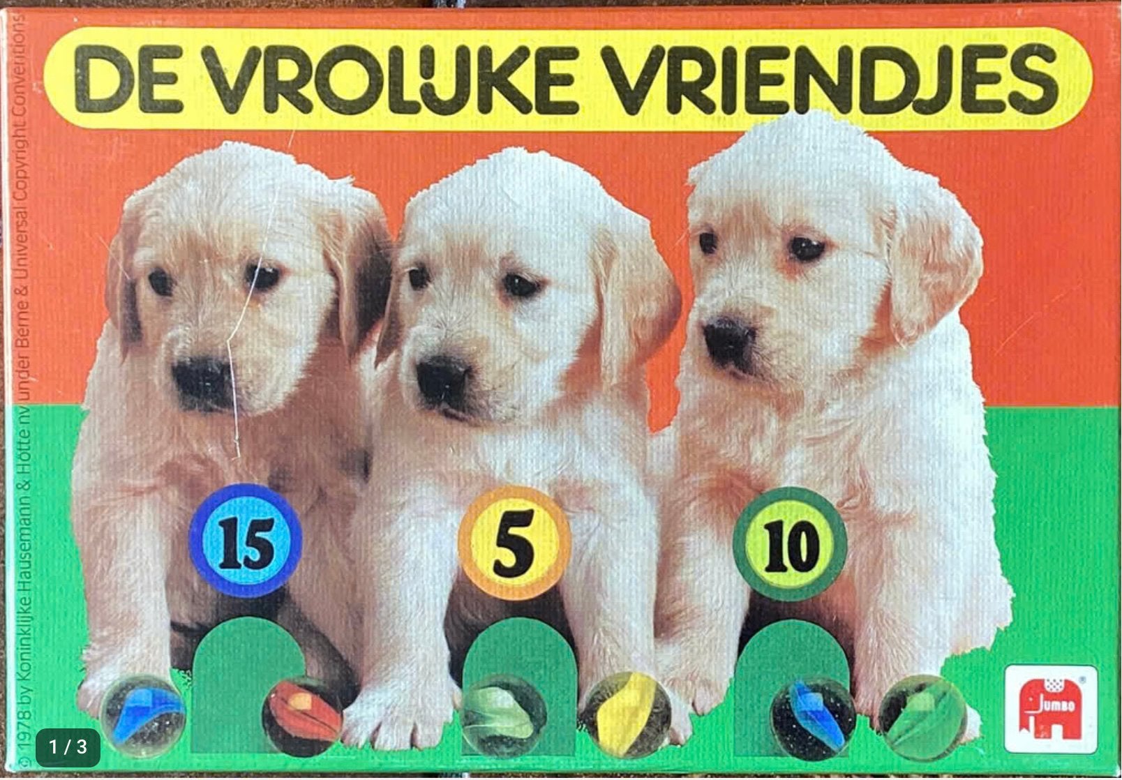De Vrolijke Vriendjes – vintage knikkerspel, Ophalen of Verzenden, Zo goed als nieuw