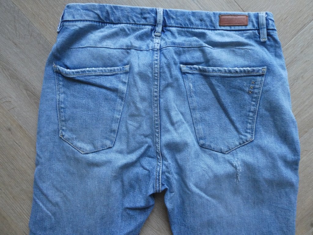 Maison Scotch, La Folie, Slim Tapered spijkerbroek 28-34, Kleding | Dames, Blauw, Zo goed als nieuw, W28 - W29 (confectie 36)