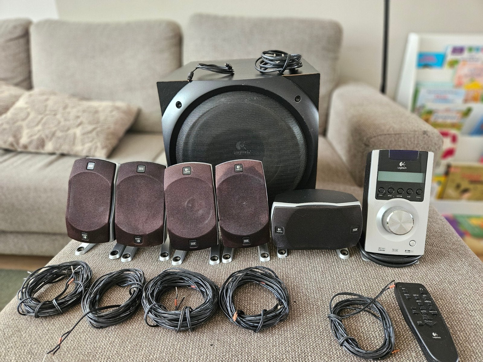 Logitech Z-5500 Digital 5.1 Surround Sound Systeem, Computers en Software, Pc speakers, Ophalen, Gebruikt, Audiokanaal 5.1, Logitech