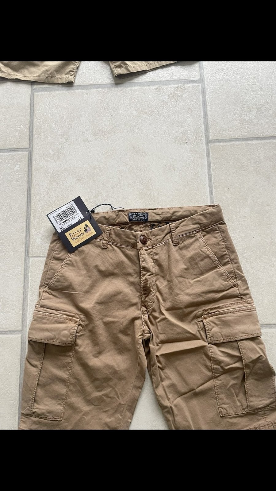 River woods korte broek, Ophalen of Verzenden, Nieuw, Overige maten, Beige