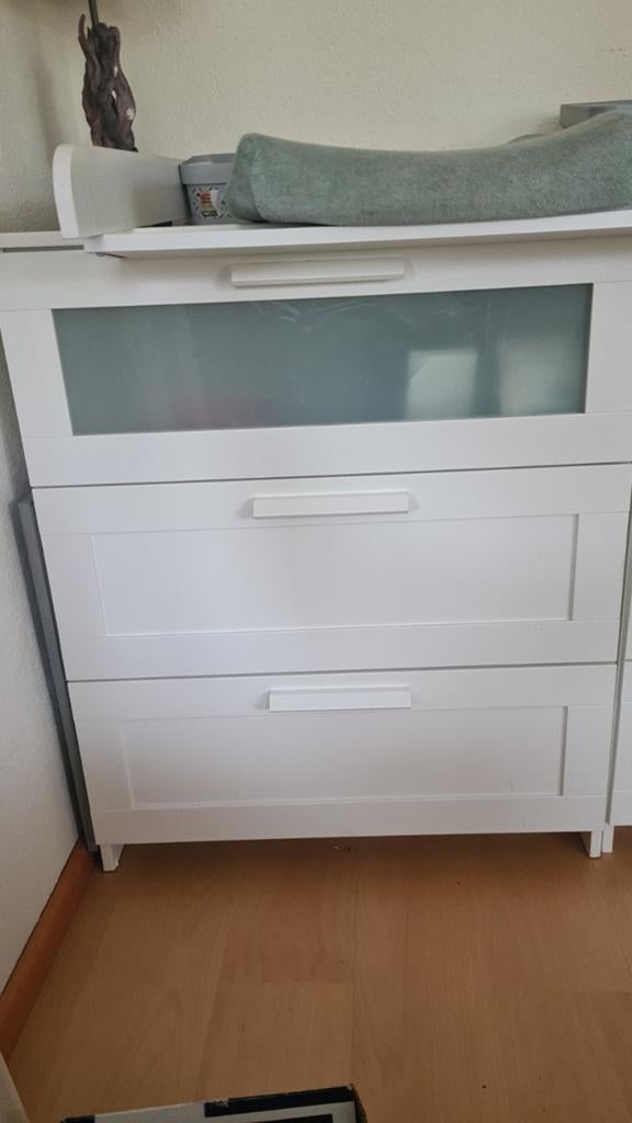 Brimnes IKEA ladekast wit, Huis en Inrichting, Kasten | Ladekasten, Ophalen, Gebruikt, Glas, 100 tot 150 cm