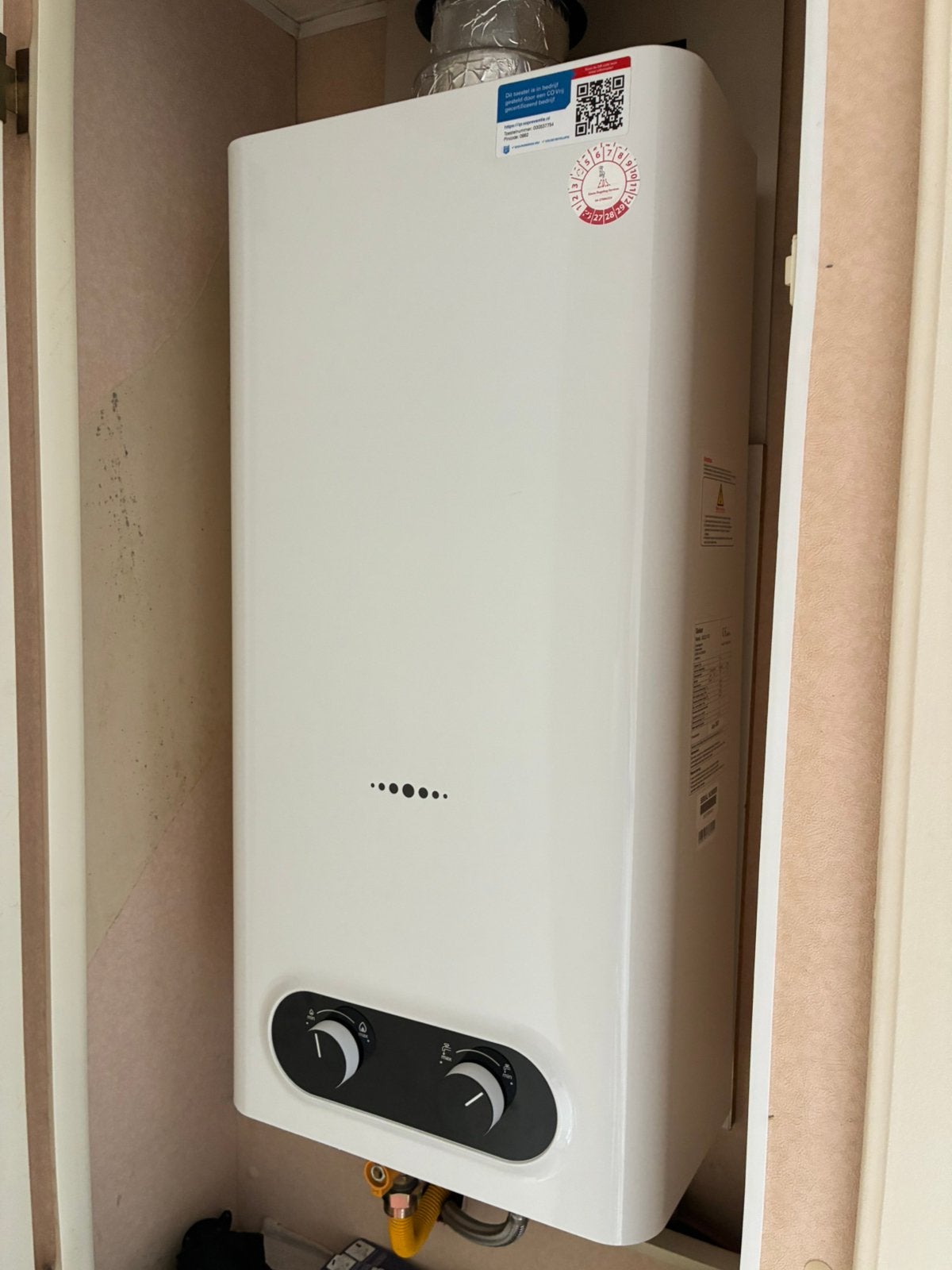 Modulerende geiser  11 ltr 2 jaar gebruikt, Ophalen, Geiser, Minder dan 20 liter, Minder dan 3 jaar oud