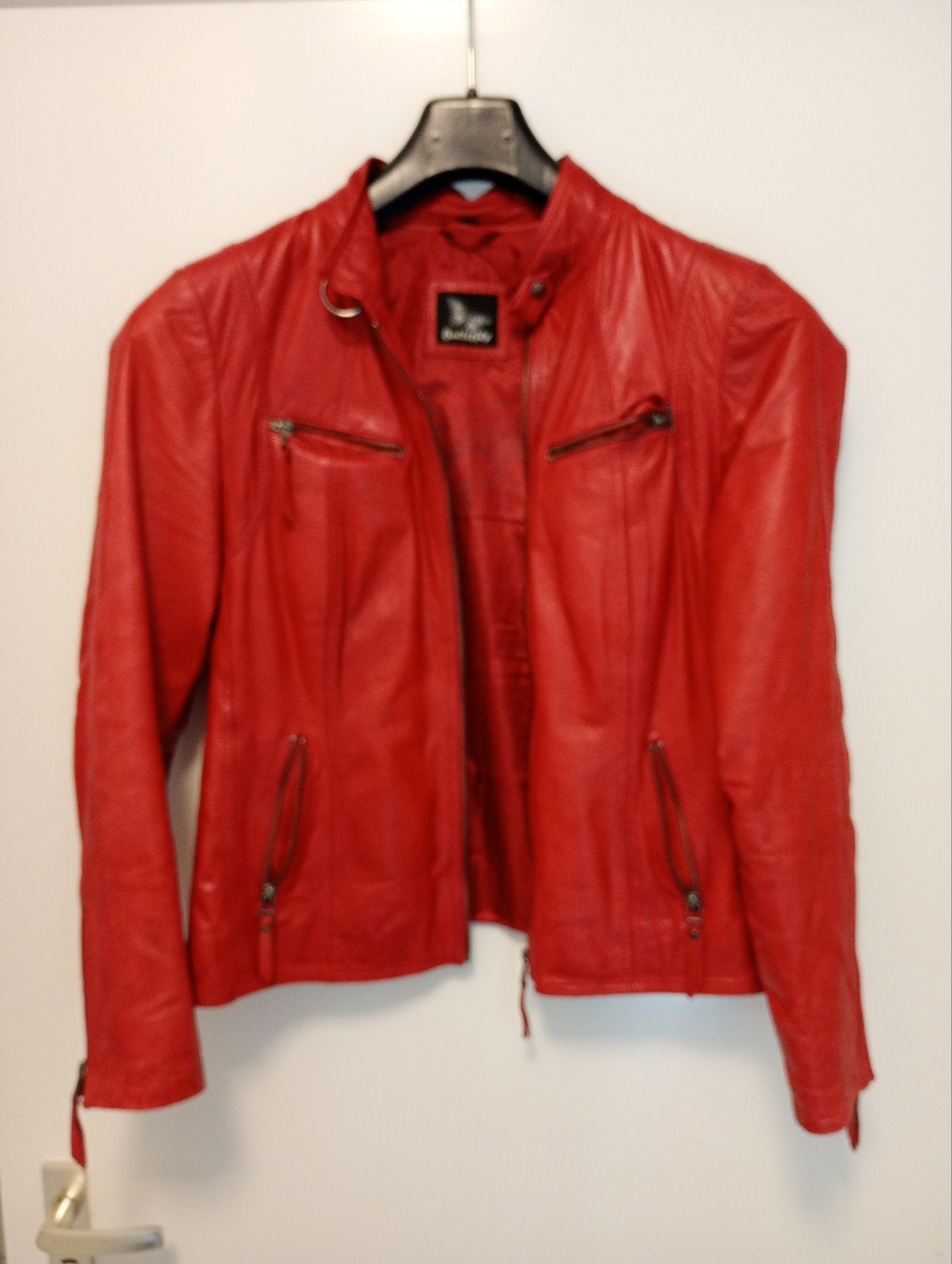 leren jasje kleur rood, maat 40 , nette staat nog, Ophalen of Verzenden, Zo goed als nieuw, Maat 38/40 (M), Rood