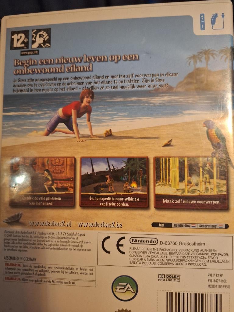 Sims 2 op een onbewoond eiland wii, Gebruikt, 1 speler, Ophalen of Verzenden, Vanaf 12 jaar