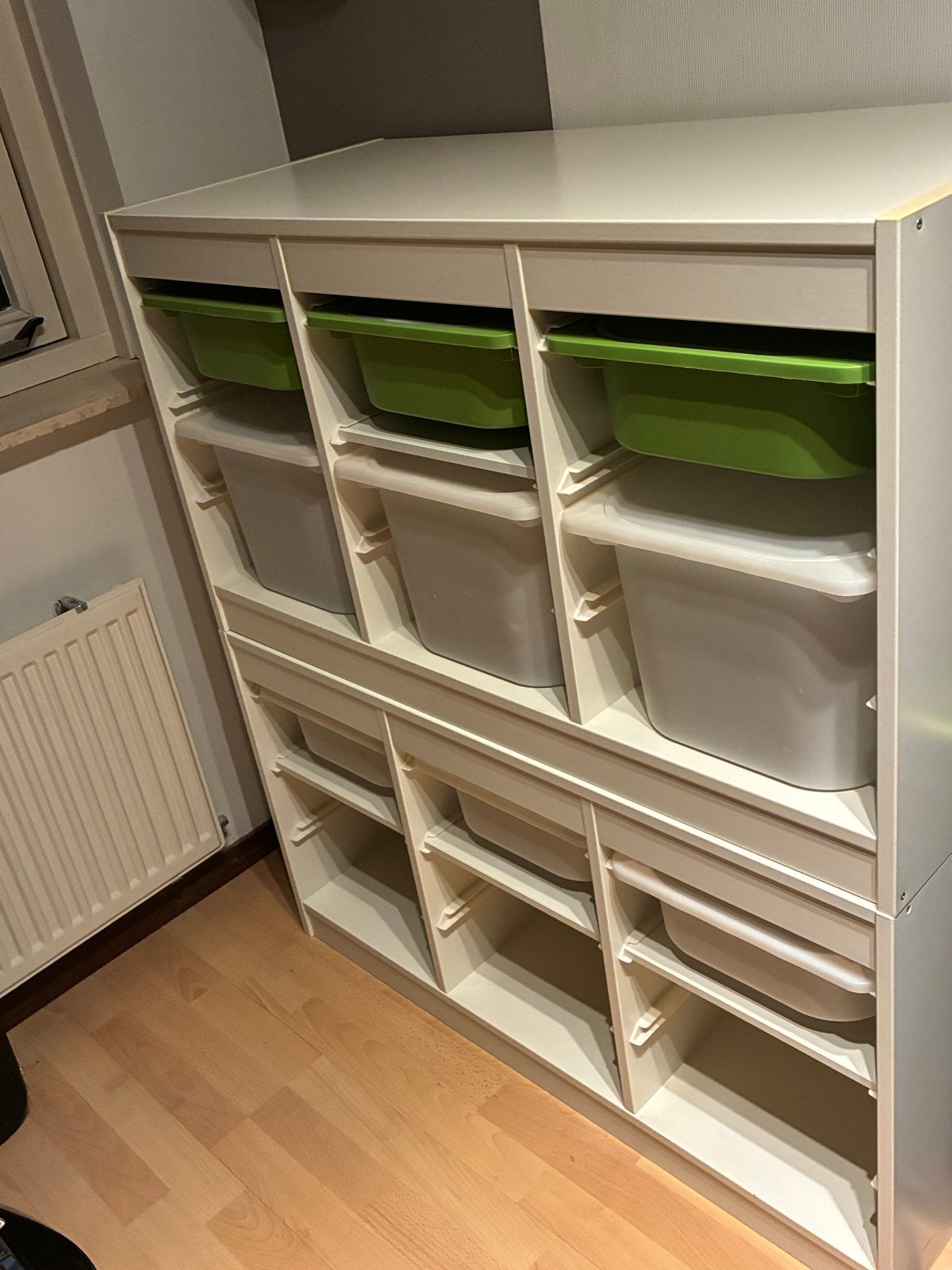IKEA Trofast 2x Opbergkast met Bakken en schappen- Wit/Groen, Gebruikt, Kast, 75 tot 100 cm, Minder dan 50 cm