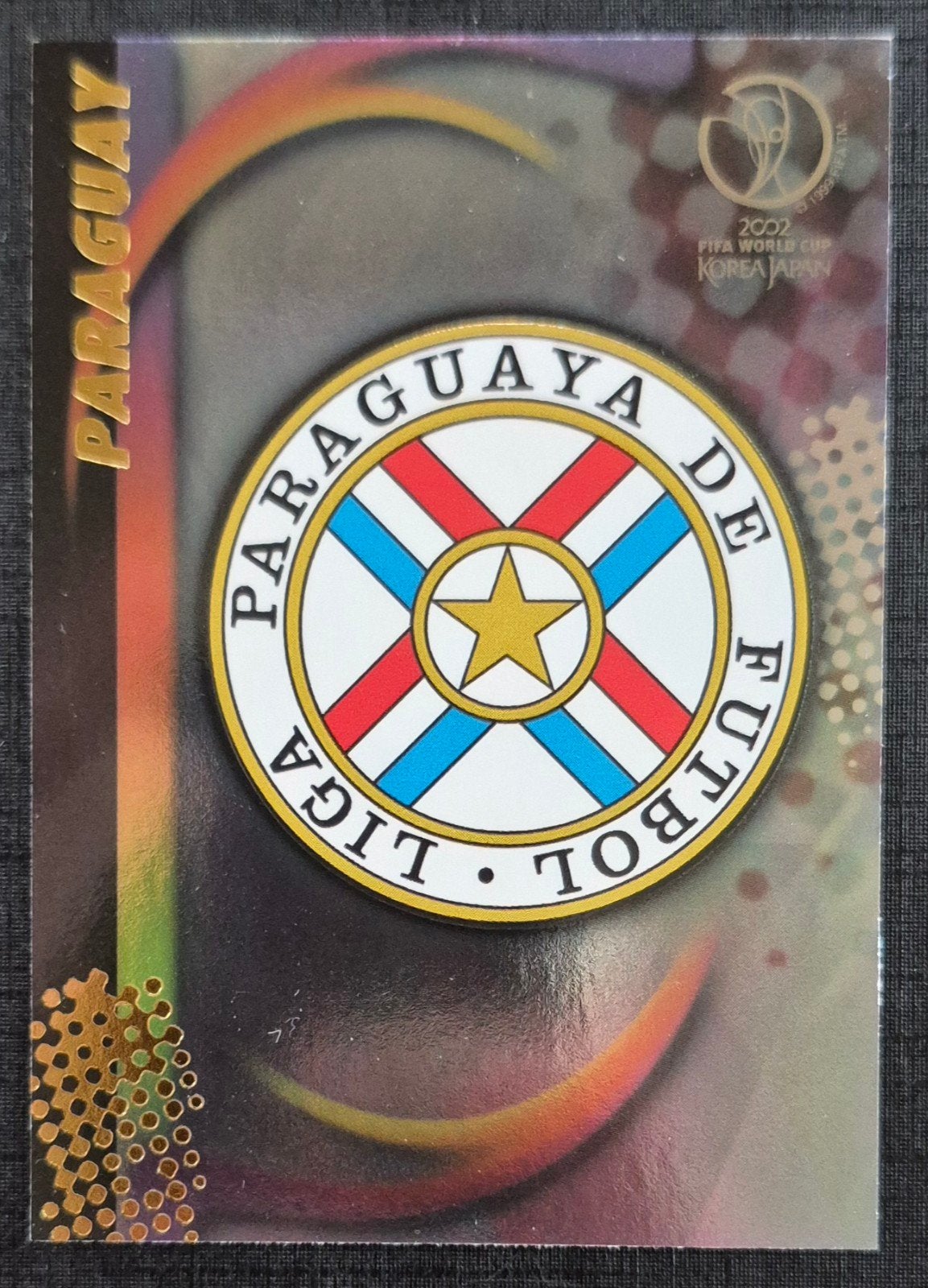 Panini embleem voetbalbond Paraguay WK 2002, Ophalen of Verzenden, Zo goed als nieuw, Plaatje