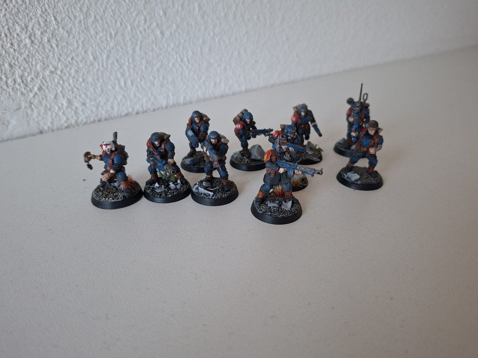 Cadian Shock Troops, Astra Militarum, Met verf, Gebruikt, Figuurtje(s), Ophalen of Verzenden